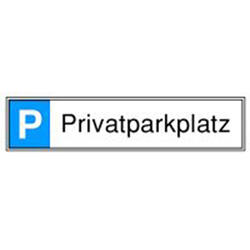 Parkplatzs.Privatpark Aluminium geprägt