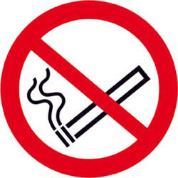 Verbotsschild Fol nachl Rauchen D 50 mm, 6 St.