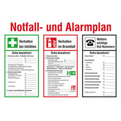 Notfall- und Alarmplan Kunststoff (PVC)