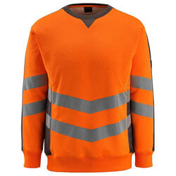 Sweatshirt Wigton 50126-932-1418 hi-vis orange-dunkelanthrazit