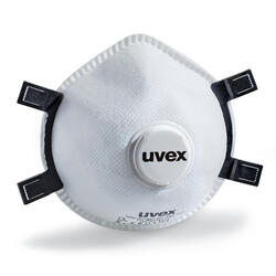 uvex silv-Air exxcel 7318 Atemschutzmaske FFP3 (120 Stück in Einzelverpackung)
