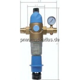 Rückspülfilter/Druckminderer f . Trinkwasser, R 1 1/4", DVGW