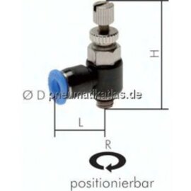 Mini-Winkel-Drosselrückschlag- ventile M 3-4mm