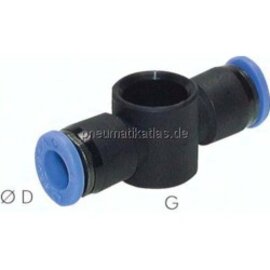 Steckanschluss, T-Ringstück G 1/8"-8mm, IQS-Standard