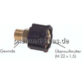 Waschgeräte Adapter M 22 x 1,5 (Ü- Mutter) - R 3/8" (AG)