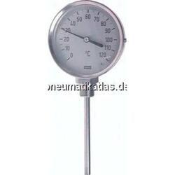 Bimetallthermometer, senk- recht D100/0 - 200°C/200mm