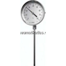 Bimetallthermometer, senk- recht D100/0 - 160°C/100mm