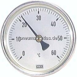 Bimetallthermometer, waage- recht D63/0 - 200°C/60mm