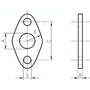 Flanschbefestigung f. 8 und 10mm ISO 6431-Zylinder, Stahl