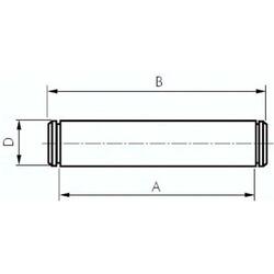 ISO 15552-Bolzen 32 mm, Stahl verzinkt