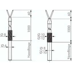 Einsteck-Widerstandsthermo- meter, 50mm, Schutzrohr 10 mm