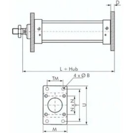 ISO 15552-Flanschbefestigung 63 mm, Stahl verzinkt