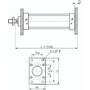 ISO 15552-Flanschbefestigung 125 mm, Stahl verzinkt