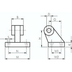 ISO 15552-90°-Laschenschwenk- befestigung 63 mm, Aluminium