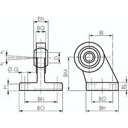 ISO 15552-90°-Laschenschwenk- befestigung 40 mm, Stahl / GGG