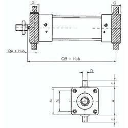 ISO 15552-Flanschschwenkbefes- tigung 50 mm, Stahl verzinkt