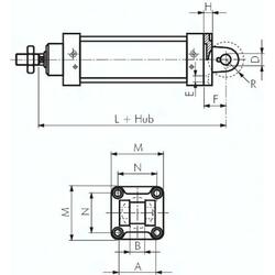 ISO 15552-Gabelschwenkbefesti- gung 80 mm, Aluminium