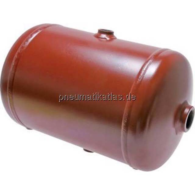 Druckluftbehälter 20,0l, 0 - 10bar, rot lackiert (RAL 3009,