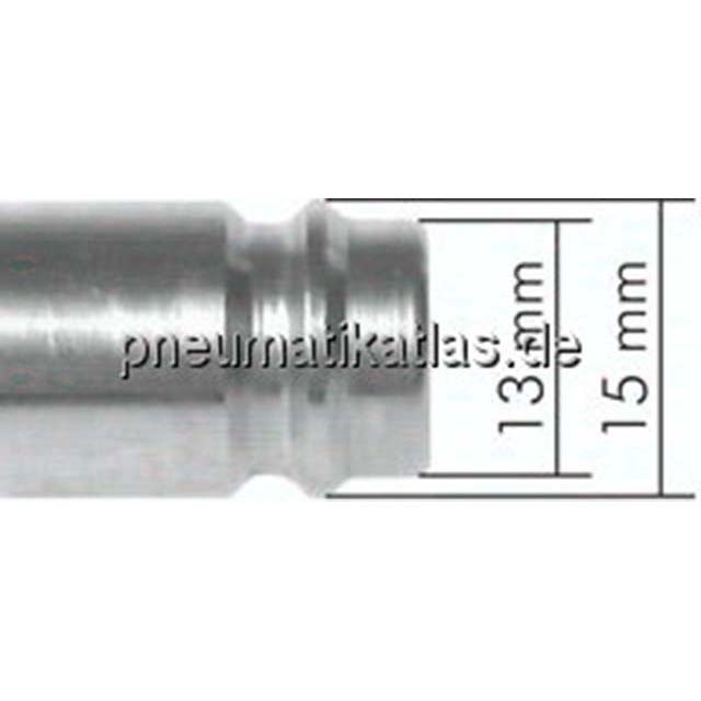 Kupplungsstecker (NW10) 10mm Schlauch, Edelstahl