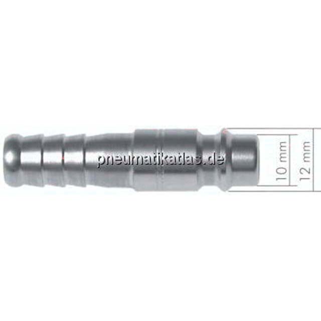 Sicherheits-Druckknopfkupplung (NW7,2), 8mm Schl., Stahl verz