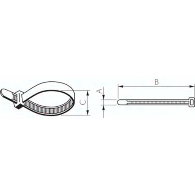Kabelbinder/Schlauchbinder PA 6.6, Band: 4,8 x 178mm