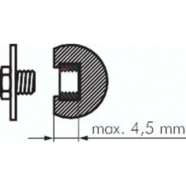 Kulissenstein M 5 für Zylinder mit T-Nut