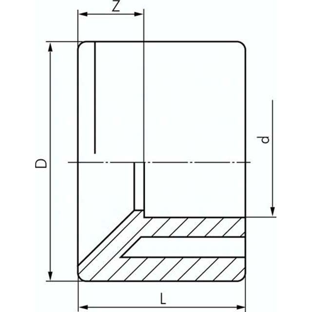 Klebe-Reduzierung, PVC-U, 40x75mm (i x a)