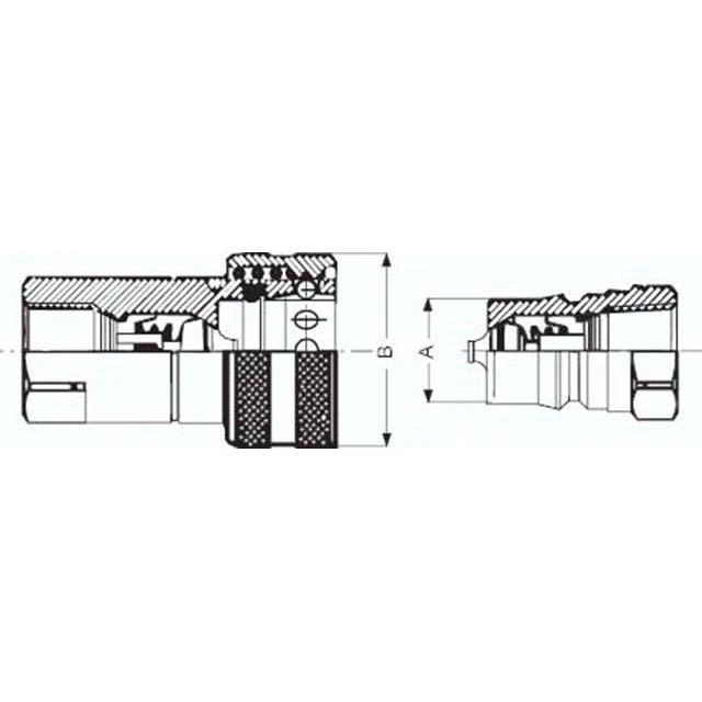 Kupplung ISO 7241-1B, Stecker, G 1/8