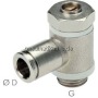 Winkel-Drosselrueckschlag-ventil G 1/8"-6mm,zuluftregelnd (Sonderausfuehrung)