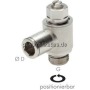 Winkel-Drosselrueckschlag-ventil G 1/4"-8mm,zuluftregelnd (Sonderausfuehrung)
