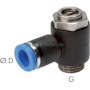 Winkel-Drosselrückschlag- ventil G 3/8"-8mm,abluftregeln
