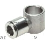 Steckanschluss, L-Ringstück G 1/4"-8mm, IQS-Edelstahl