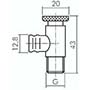 Ablassventil / Entlüftungs- ventil mit Tülle, G 1/4", PN25