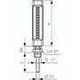 Maschinenthermometer (150mm) senkrecht/0 - 120°C/100mm