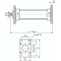ISO 15552-Flanschbefestigung 200 mm, Stahl verzinkt