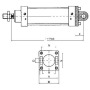 ISO 15552-Gabelschwenkbefesti- gung 125 mm, Aluminium mit Buc