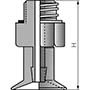 Flachsauger, P-Serie, 9,0x1, 5mm, CR (schwarz)