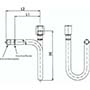 Wassersackrohr U-Form(ST 35.8) Anschweißende-G 1/2" (IG)-Span